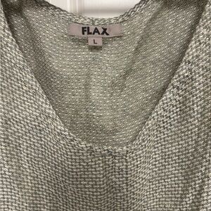 Flax 100% Linen flowy Knit Top size L